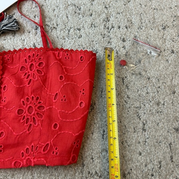 dRA XS cotton NWT bustier delicate floral crop tank! Lux bravd FREE 150 or more - Picture 6 of 10